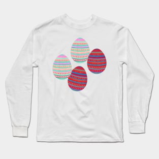 Easter Eggs - Stripes, Circles Long Sleeve T-Shirt